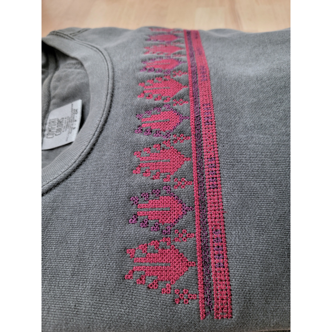 Traditional Tatreez Front Chest Sweatshirt